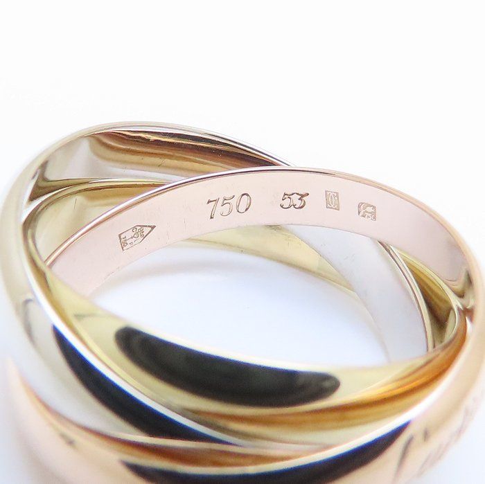 カルティエ　3連　ゴールド　トリニティリング　53 13号 楽天市場】【送料無料】カルティエ CARTIER トリニティ リング