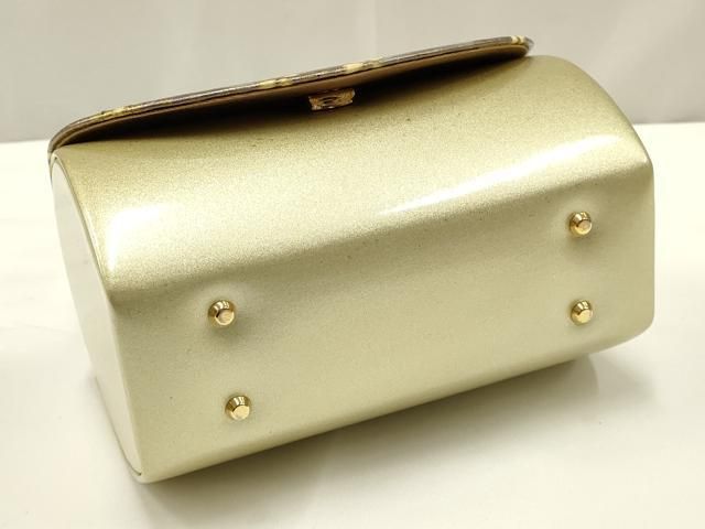 和装バッグ　アイボリー×ゴールド　新品未使用　やや難有り 平和屋着物▽和装小物 和装バッグ2点セット ハンドバッグ 振袖用