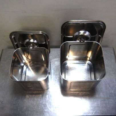 1 セット 深型 角 キッチンポット 18 8 ステンレス ユキワ24 cm 21 ふた付 蓋 角ポット 角型 三宝産業 UK