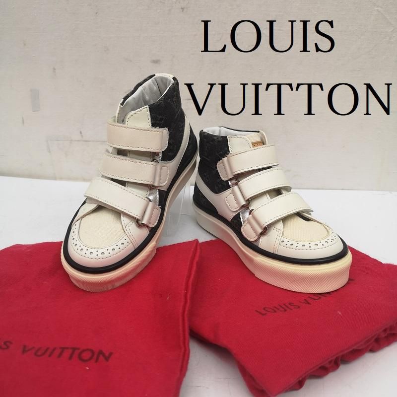 LOUIS VUITTON ルイヴィトン スニーカー キッズ モノグラム ベルクロ スニーカー ハイカット ジュニア 子供 靴 シューズ 24