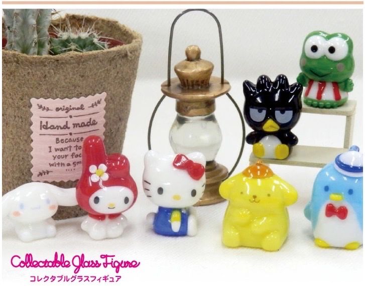 サンリオ ガラス細工 けろけろけろっぴ 工芸品 手作り 置物 