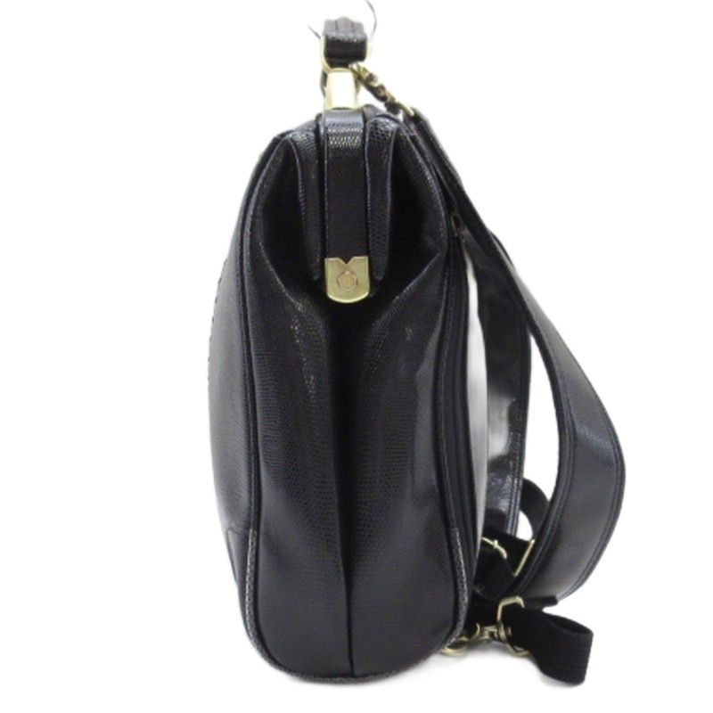 YOUTA リザード型押し ダレス ビジネス リュックサック がま口