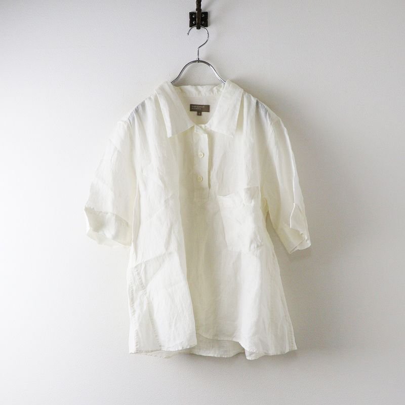 2025SS マーガレットハウエル MARGARET HOWELL FINE LINEN リネン シャツ 2｜生成り トップス プルオーバー 2400014633917