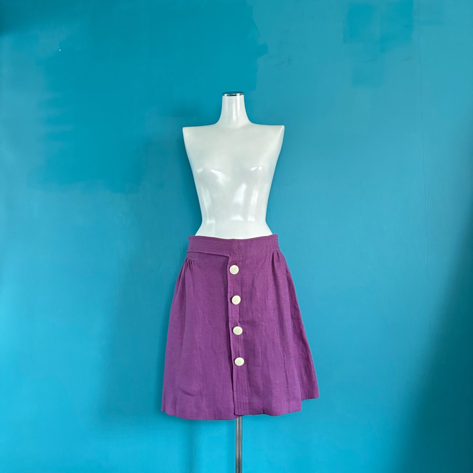 1018 Chloeクロエ ♥品 パープル 36 リネンスカート