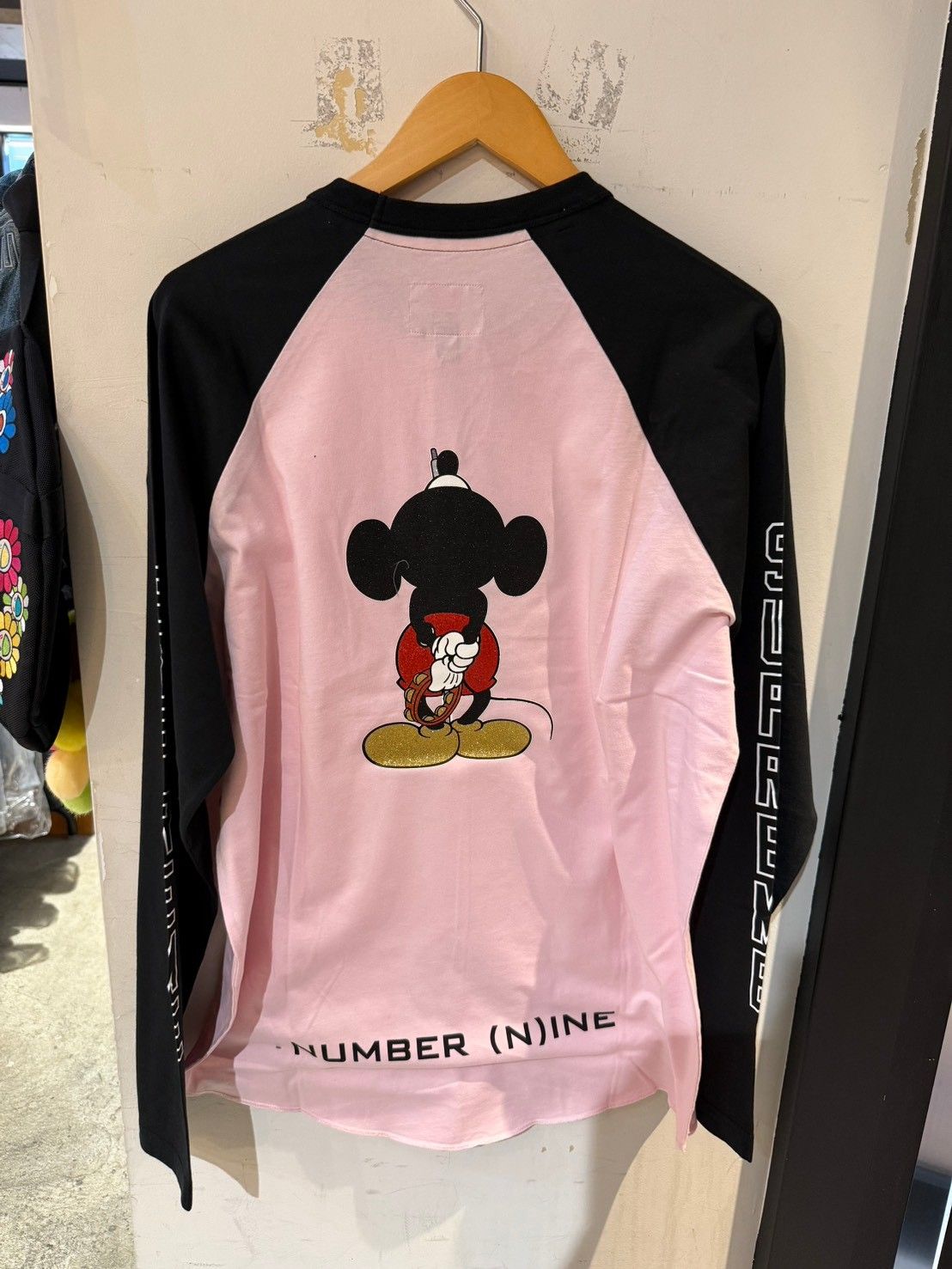 トップス Number (N)ine x Mickey Mouse Raglan XXL XXL supreme number nine mickey raglan Number(N)ine Mickey