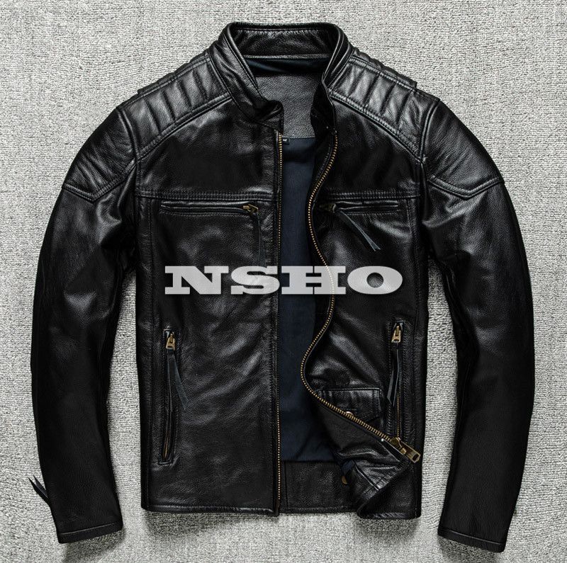 上質 革ジャン カウハイド メンズ 50's パテッド シングル ライダース