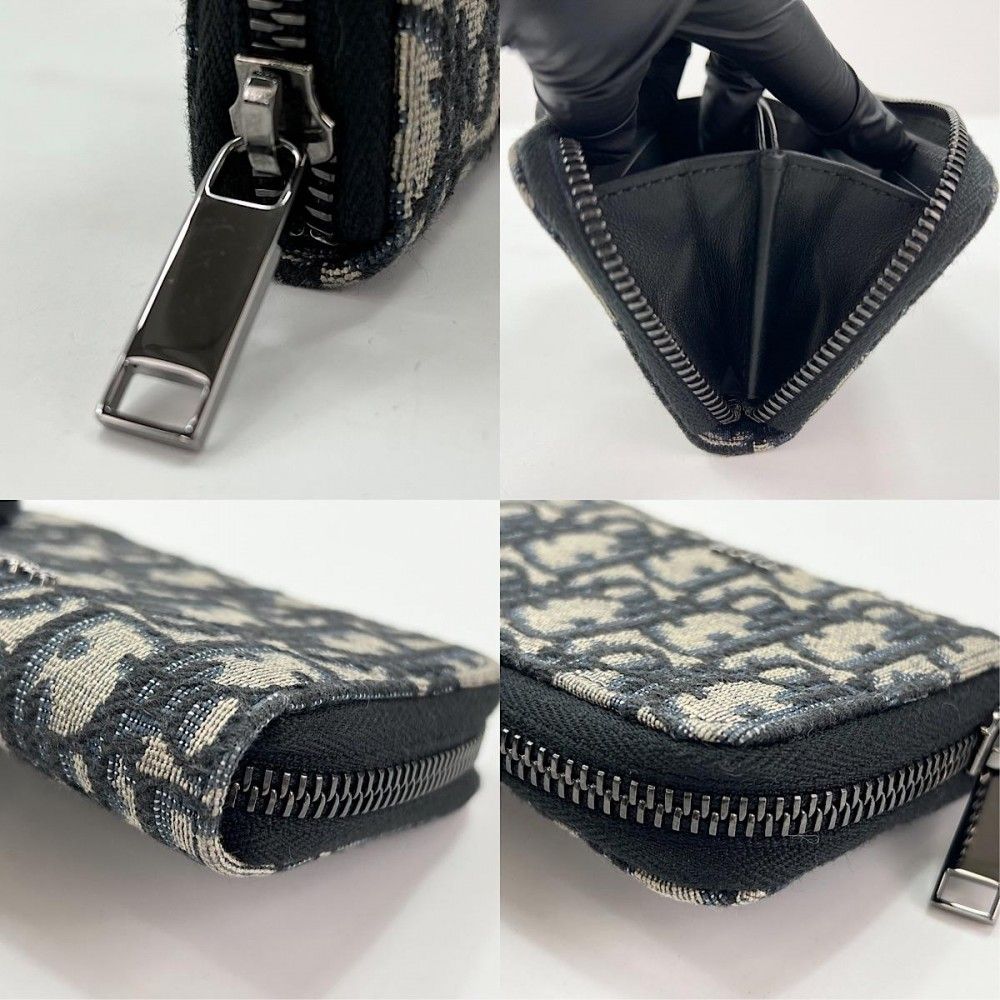 【美品】ディオール　コインケース　オブリーク　ジャカード　メンズ DIOR ディオール オブリーク ジャカード コインケース付き
