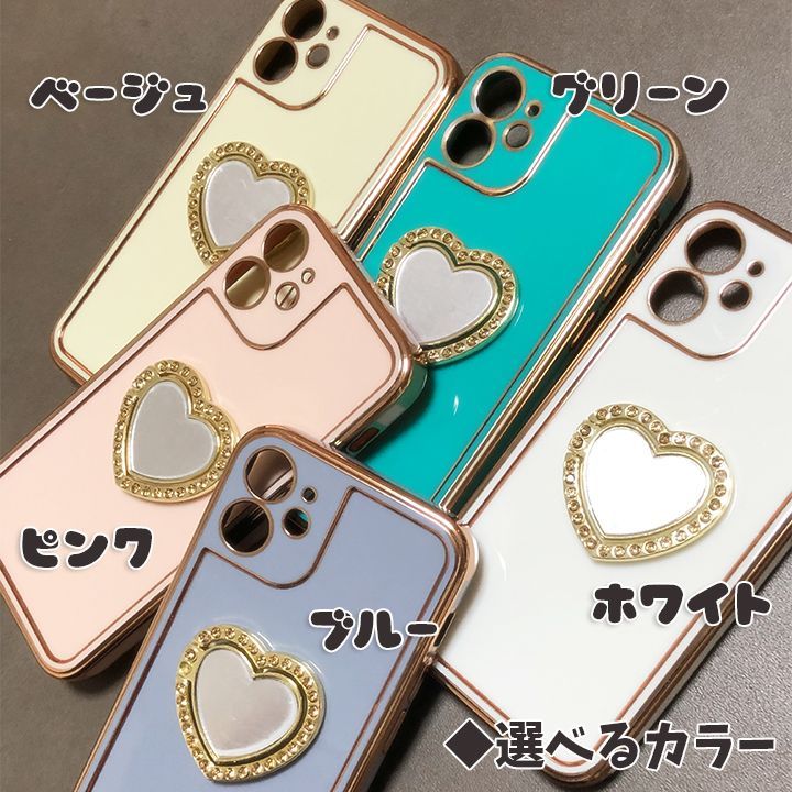 iPhoneケース 13 iPhone12 アイフォン12 12 ハート パステル ミラー 化粧 鏡 スマホケース カバー 耐衝撃 アイフォン  アイフォンケース 衝撃吸収 あいふぉんけーす 韓国 11 12 13 pro スマホカバー 14 12pro se メルカリShops