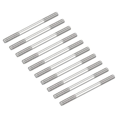 METALLIXITY 両端のスタッドネジ スタッドボルト 両端ねじ付きロッドボルト M5ねじ 70mm長さ 10本 304ステンレス鋼 家庭修理用