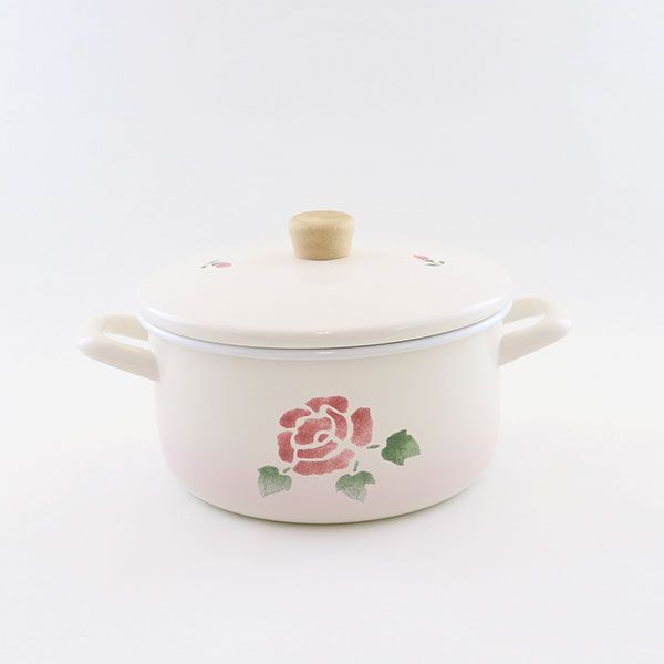 マニーローズ ホーロー 20cmキャセロール（ローズ）