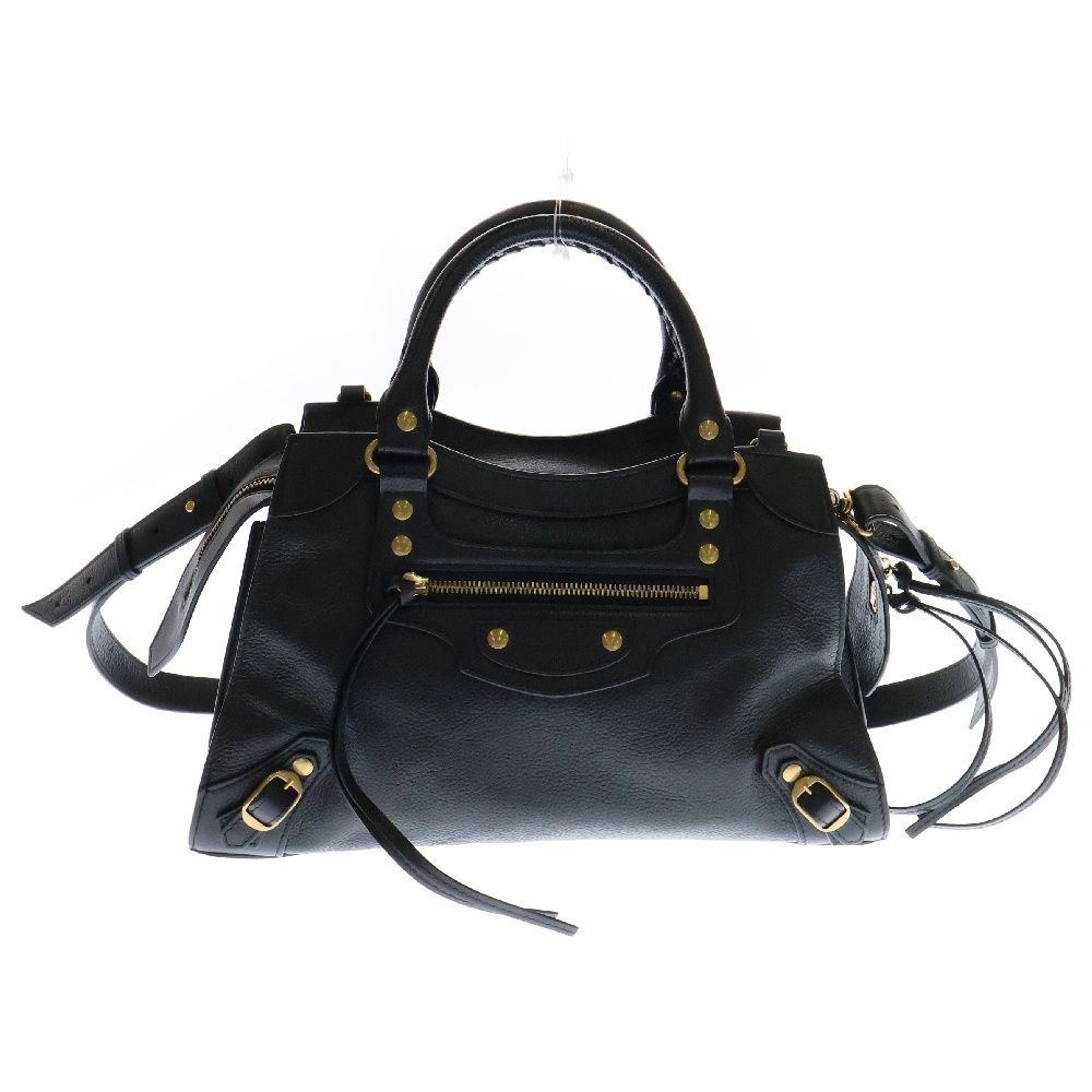 BALENCIAGA バレンシアガ ネオクラシック シティ スモール 2WAYバッグ ハンドバッグ ショルダーバッグ ブラック ゴールド金具 レザー 638521