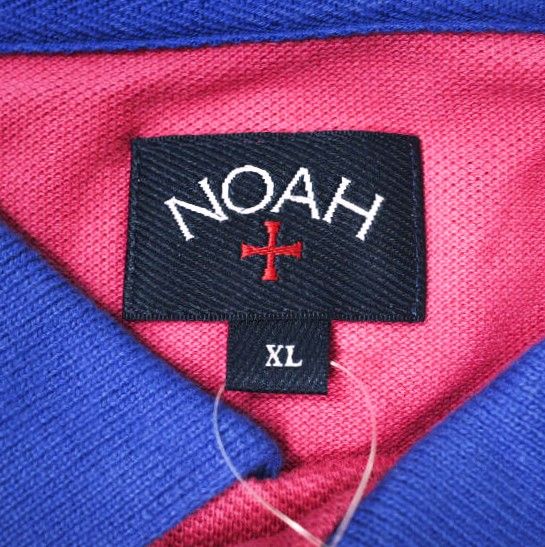 NOAH 短丈 長袖ポロシャツ 黒/青/ピンク