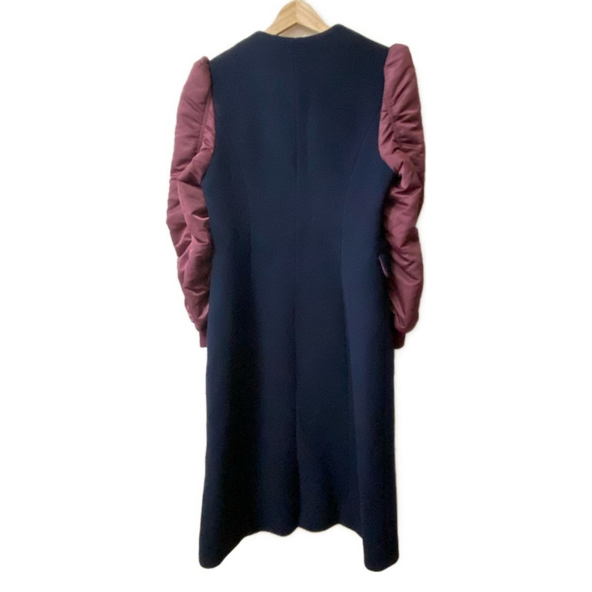 BORDERS at BALCONY ボーダーズアットバルコニー コート サイズ38 M レディース - ダークネイビー×ボルドー 長袖 冬