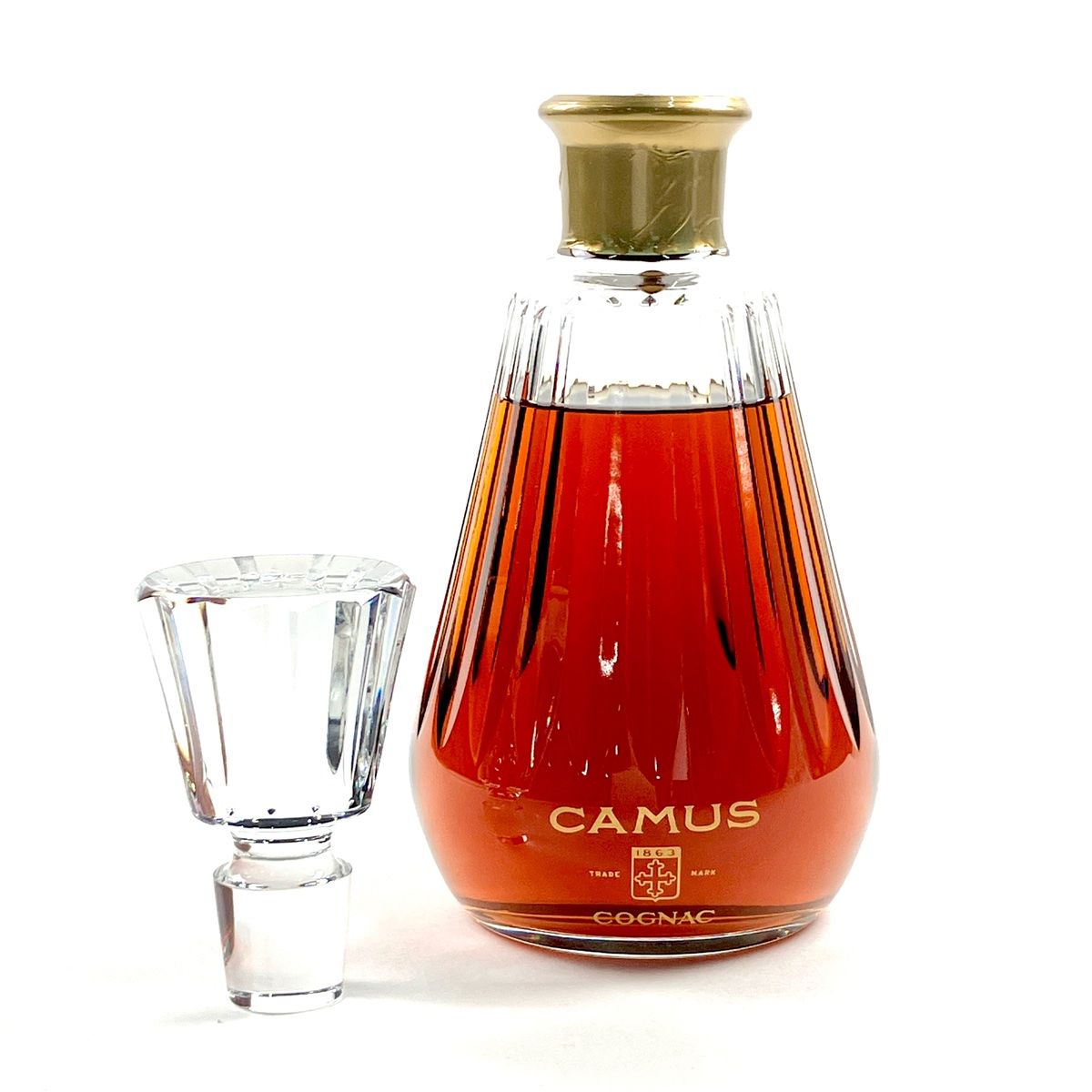 カミュ・バカラ・カラフェ・700mℓ 40度【古酒　ガラス割れ有り　箱無し】。 古酒/CAMUS カミュ カラフェ バカラ ※栓フィルム無し コニャック 700ml