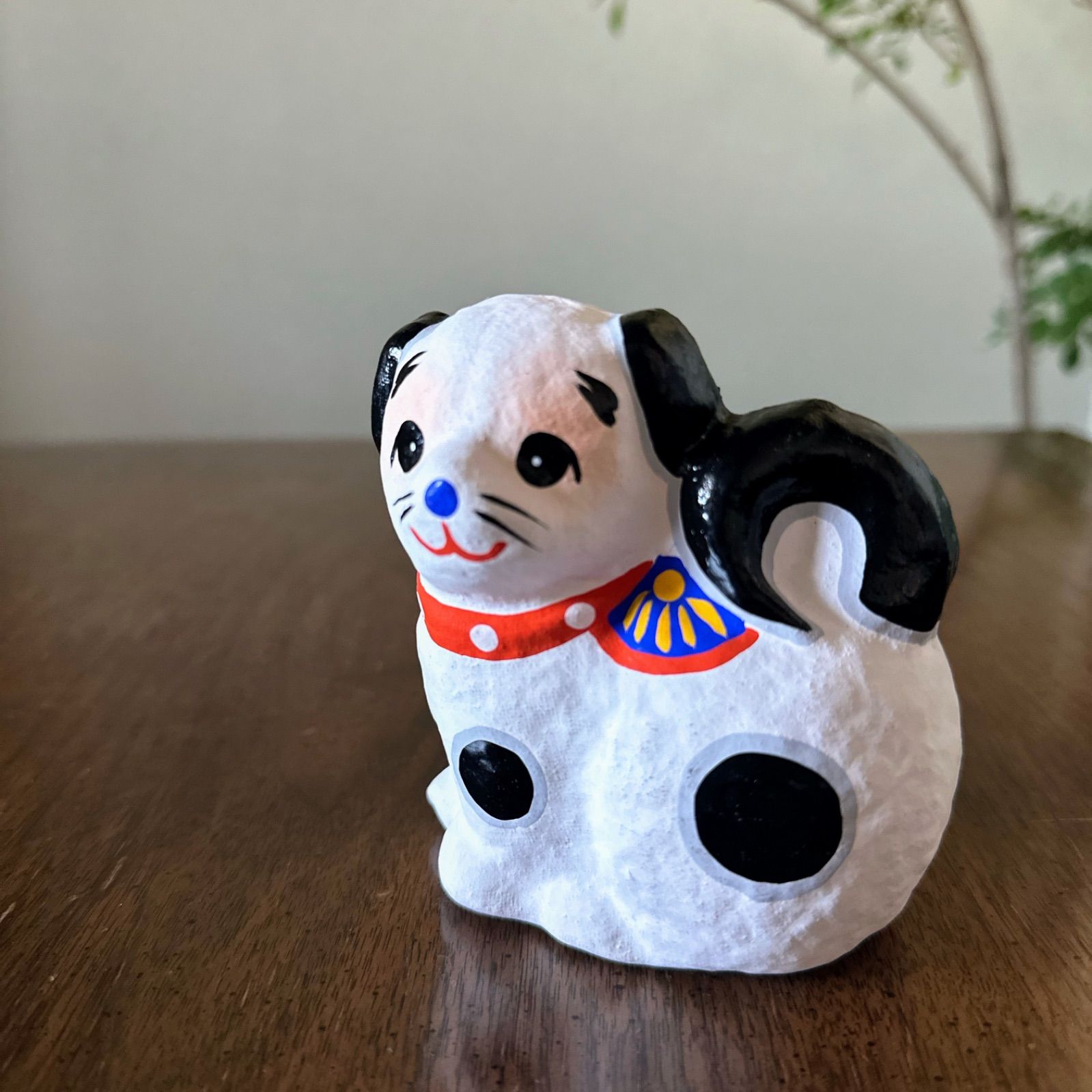 状態良好◇三春張り子 「宝いぬ」 高柴デコ屋敷 彦治民芸 張子人形