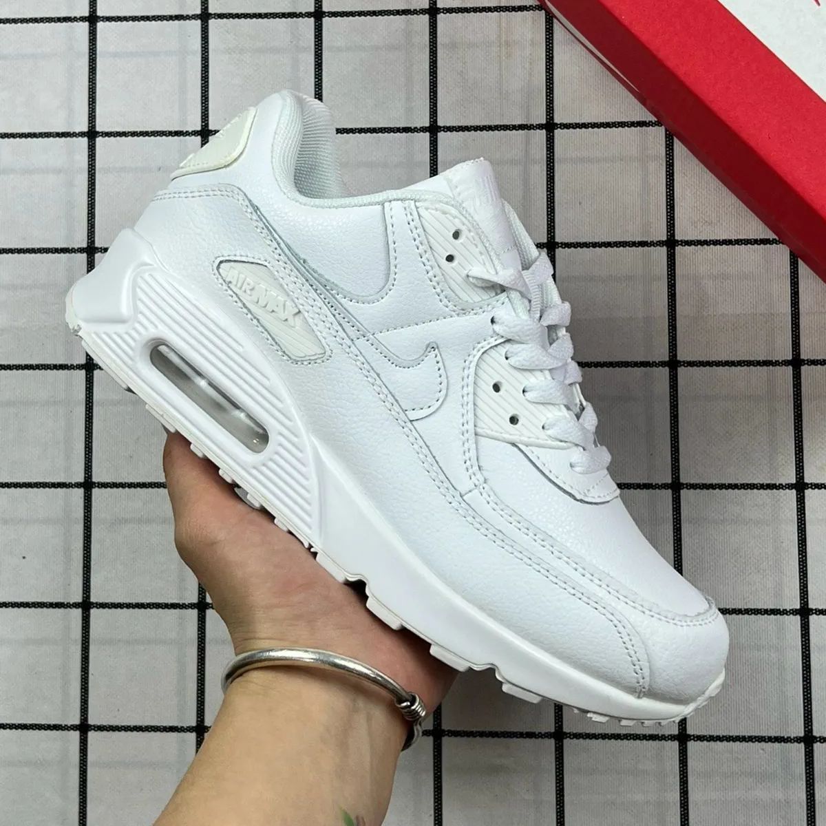 ナイキ エアマックス 90 レザー NIKE AIR MAX 90 LTR (GS) whi メンズ 