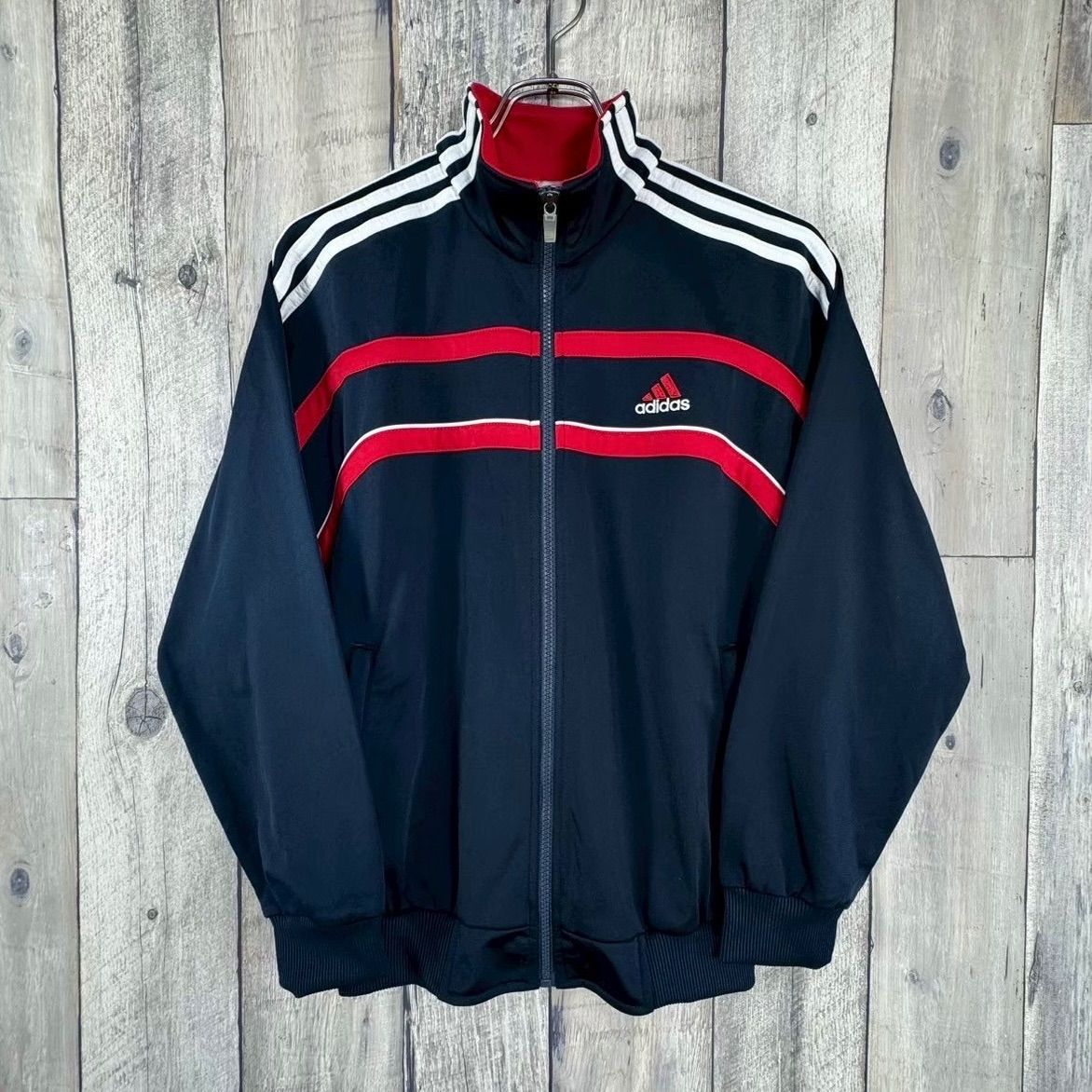 OLD adidas 90s アディダス 3本ライン ハイネック スタンドネック