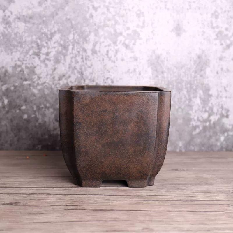 紫砂四方鉢 紫砂の鉢盆栽鉢 植木鉢 小品盆栽鉢 大品盆栽鉢 宜興紫砂鉢 四方抽角鉢 盆栽鉢 植木鉢 小品盆栽鉢 大品盆栽鉢