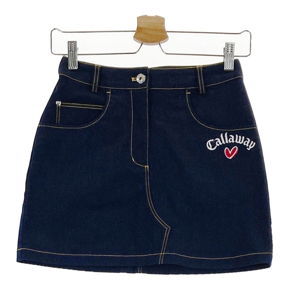 サイズ：SS CALLAWAY キャロウェイ 2024年モデル ストレッチスカート  ネイビー系 [240101443460] ゴルフウェア レディース ストスト CALLAWAY キャロウェイ ストレッチ プリーツスカート ネイビー系