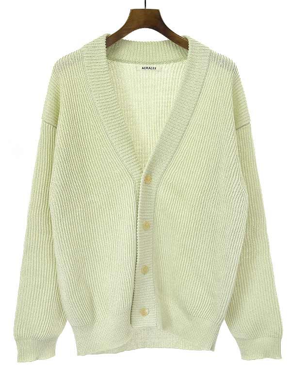 AURALEE オーラリー 21SS HEMP RIB KNIT BIG CARDIGAN ヘンプ