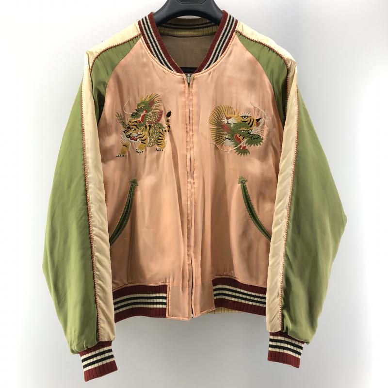 【中古】フェローズ Pherrow's リバーシブルスカジャン 源平合戦 ピンク×ブラウン サイズL 状態 フェローズ[24]