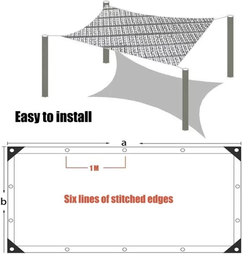 遮光ネット 遮熱ネット アルミ 日除けシェード 4x6m ガーデン ベランダ アウトドア 目隠し シェードネット オーニング OLIVEOS_COM_TR
