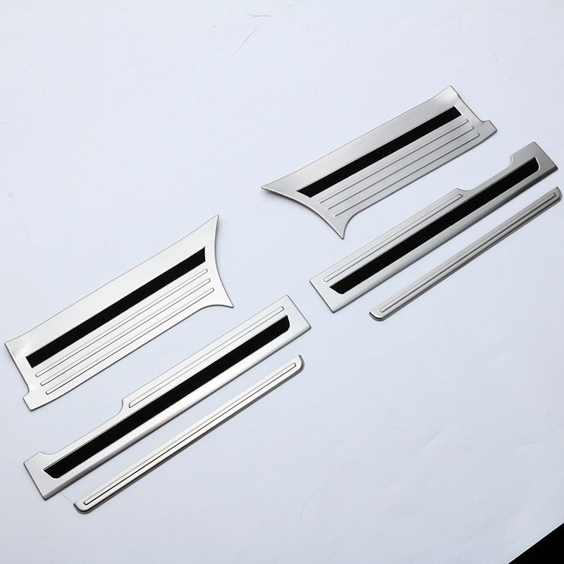 スズキ SPACIA MK53S ステンレス製 ドアステップ ガード 6点セット ドアモール 内装保護 踏板装飾
