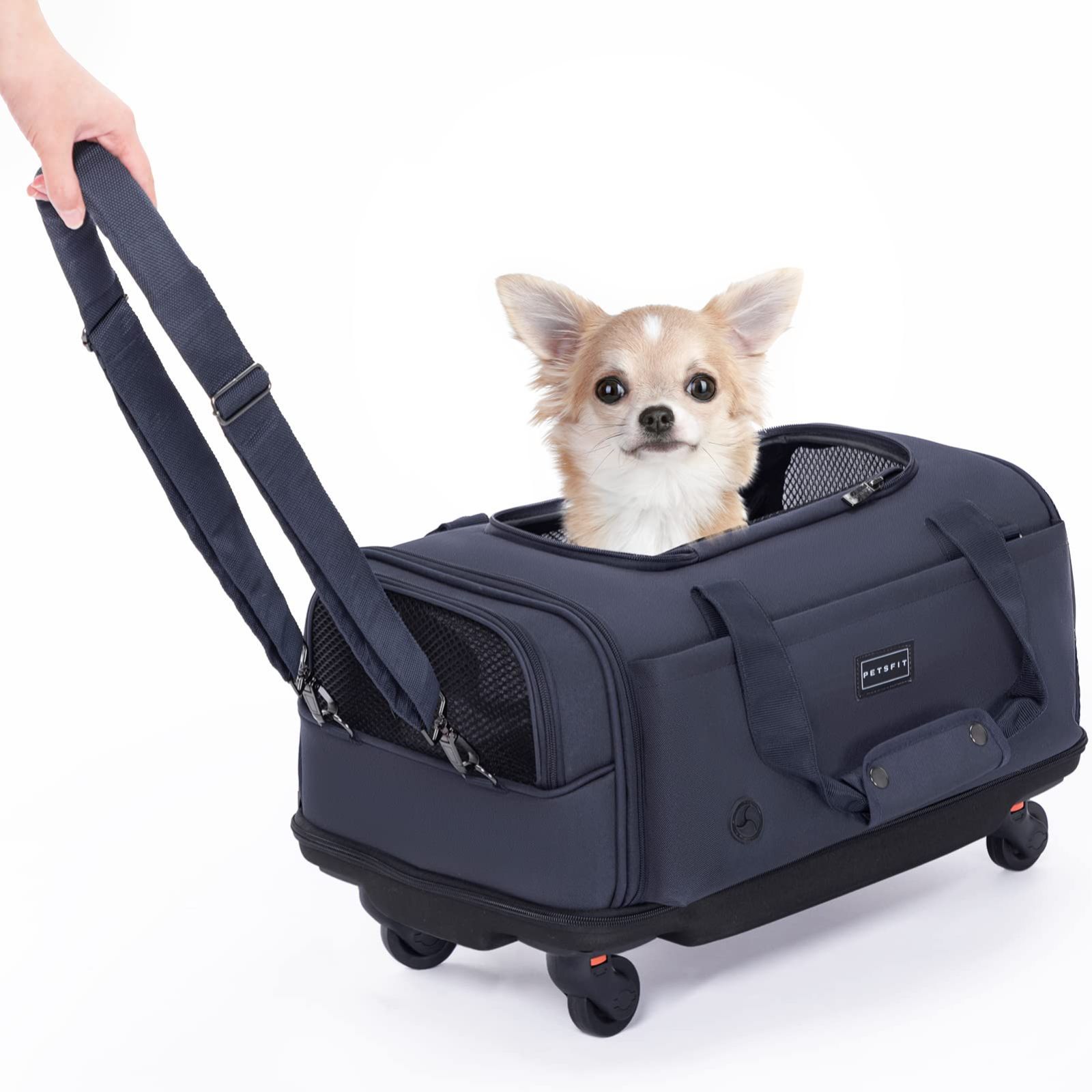 【数量限定】散歩 通気性 旅行 航空 キャリーカート キャリー キャスター付き キャリーケース 猫 犬 ペットキャリー Petsfit
