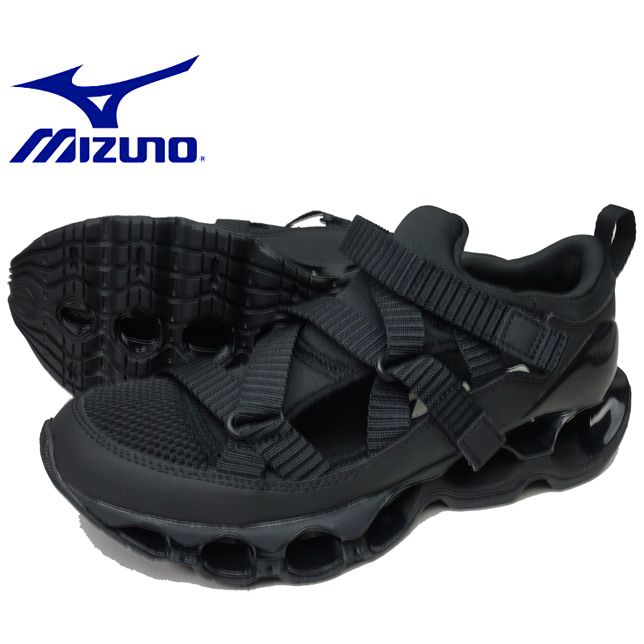 ミズノ スニーカー サンダル メンズ レディース ユニセックス 黒 ブラック ウェーブプロフェシーストラップ MIZUNO WAVE PROPHECY STRAP D1GA251903
