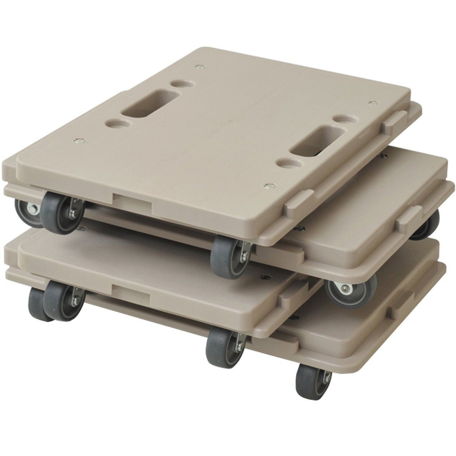山善 家庭用平台車 ホームキャリー27.5×41cm 4台組 セット モカ NTM-E50MK×4