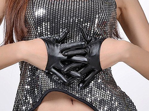  手袋 レディース ショート ハーフグローブ フェイクレザーグローブ Cruise Future 手袋 キッズファッション小物