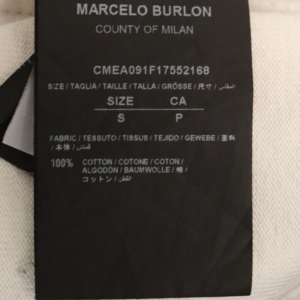 MARCELO BURLON (マルセロバーロン) フェザープリント バイカラー デニムジャケット ブラック/ホワイト  CMEA091F17552168 - メルカリ