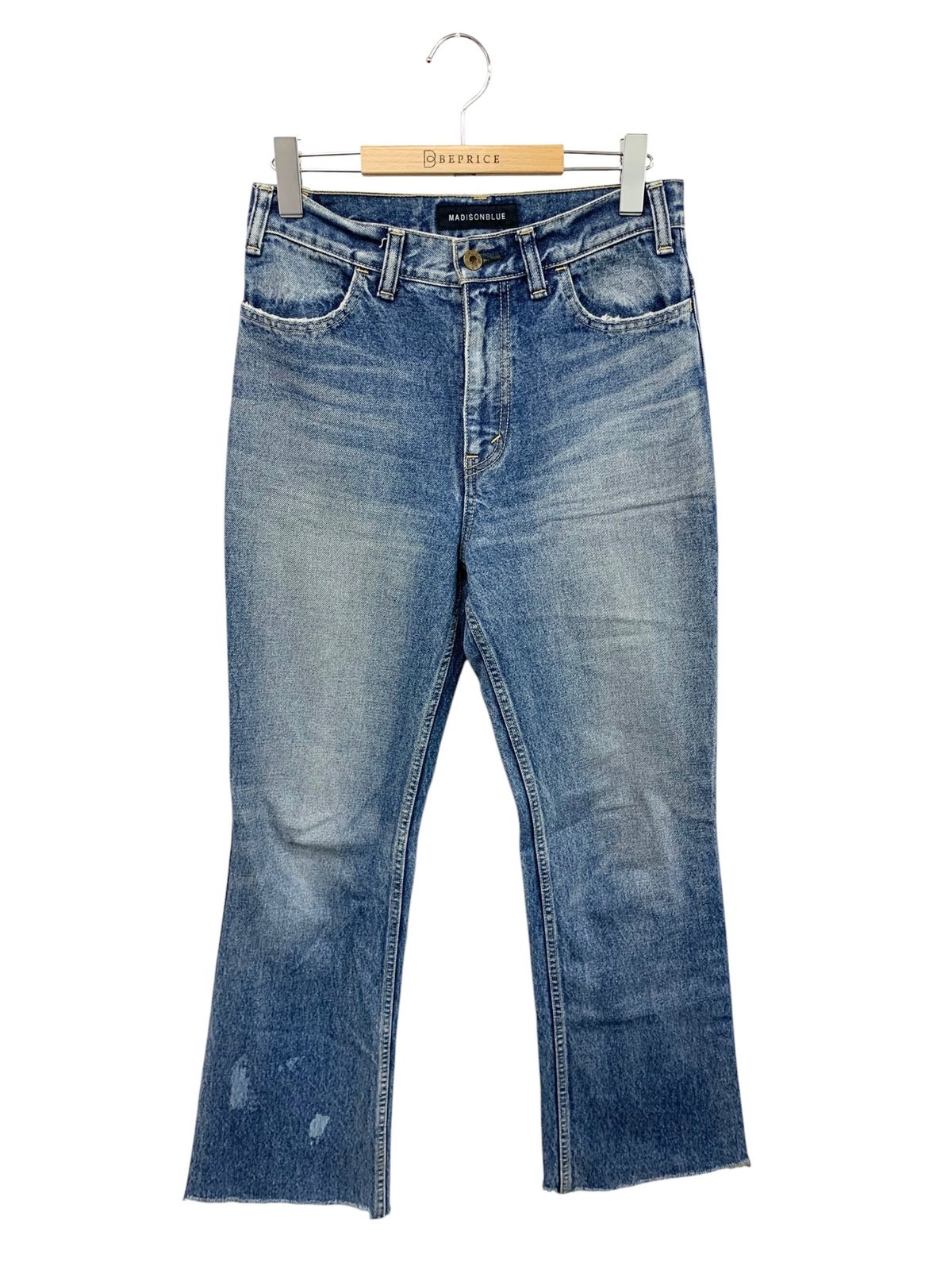 マディソンブルー HEM CUT FLARE PT DENIM MB224-3002 デニムパンツ 00 ネイビー ダメージ加工 ITGSKOG03CQ4