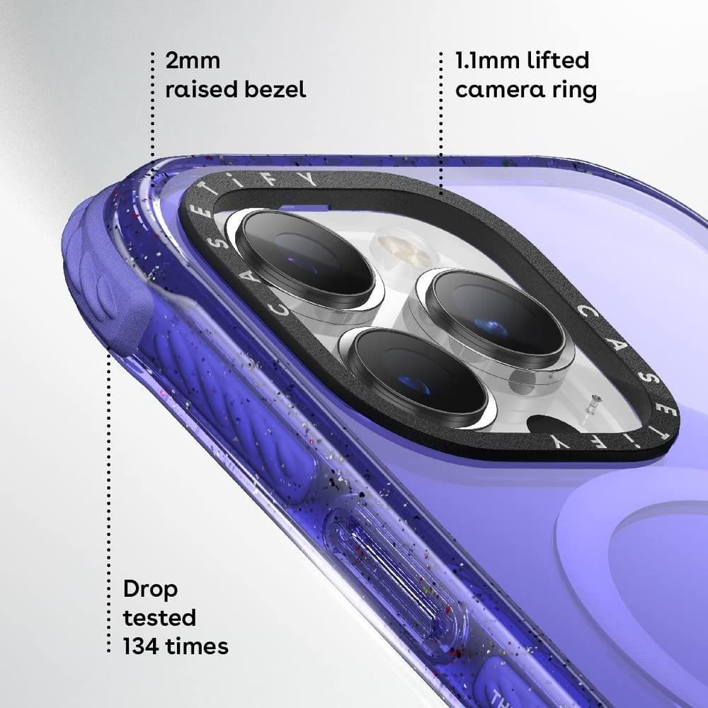 CASETiFY ウルトラ インパクト iPhone 14 Pro ケース [MIL規格準拠 (5x  MIL-STD-810G)/3.5mからの落下試験をクリア] ペリ パープル