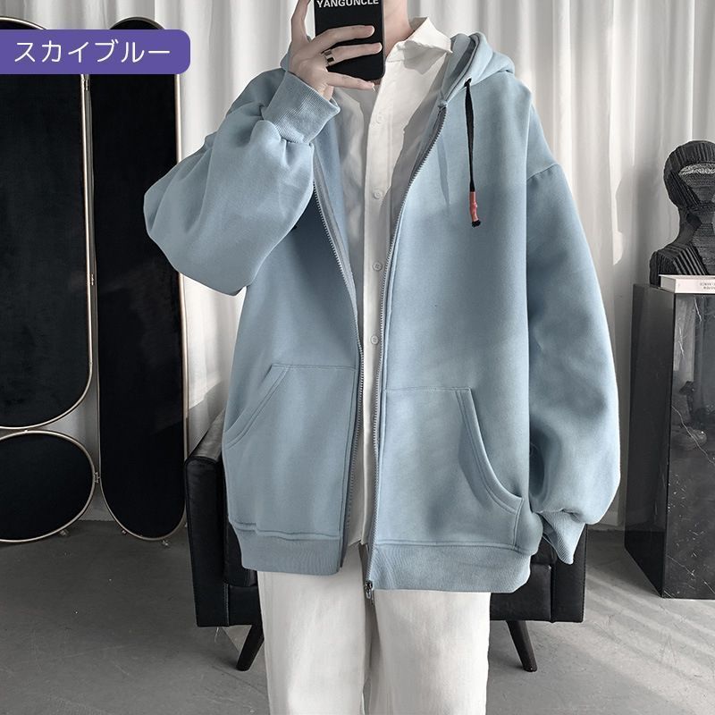 Shopyruder] メンズ 秋服 冬服 ジップパーカー メンズ