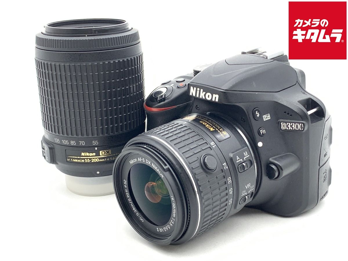 箱無し Nikon ニコン D3300 ブラック レンズキット(AF-S DX 18-55mm 1