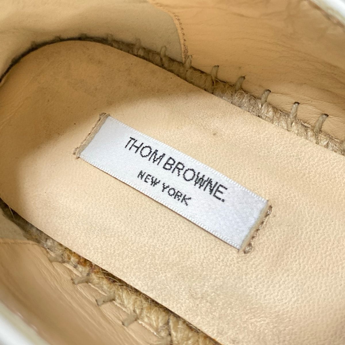 ダークネイビー×白 エスパドリーユ|刺繍