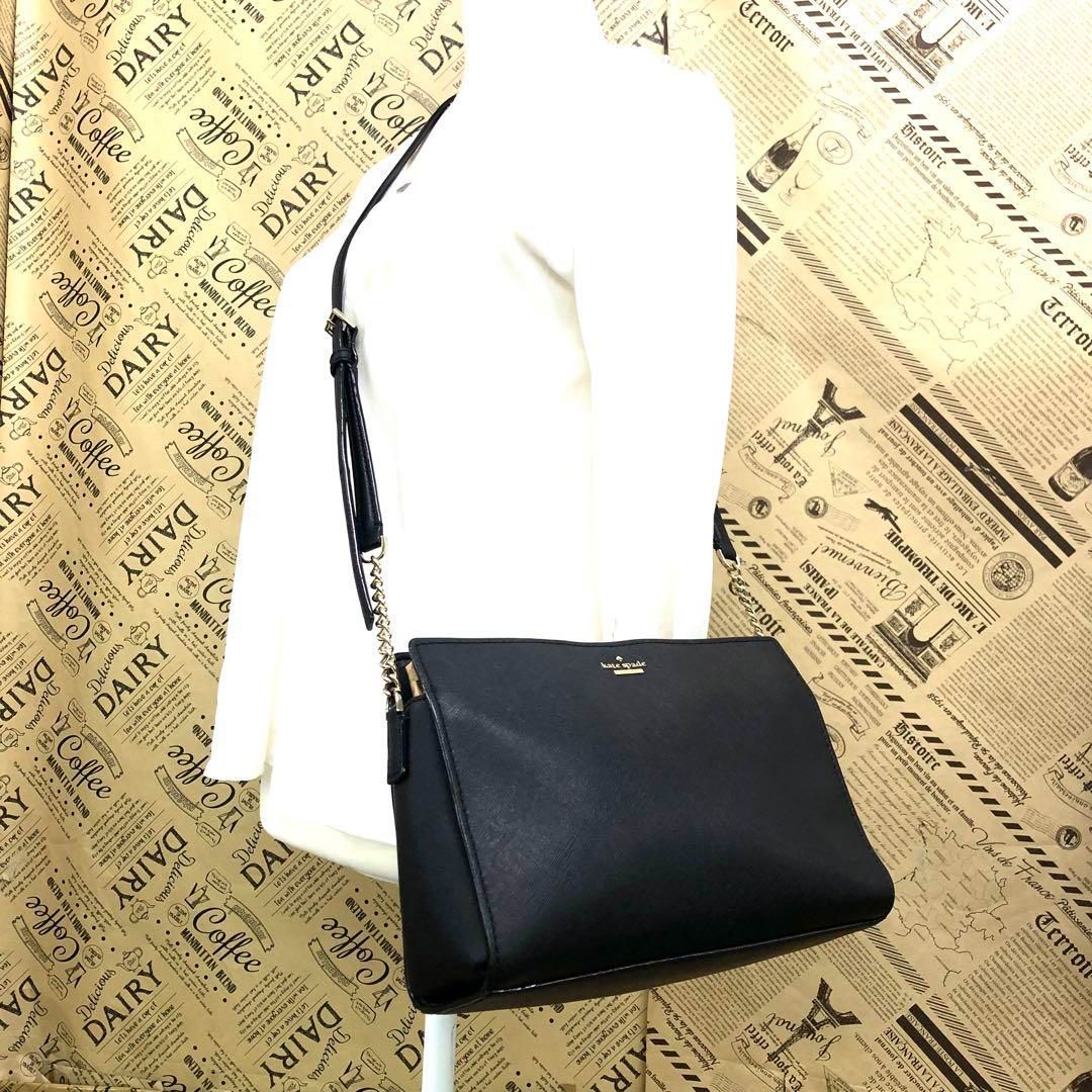 ケイトスペード ショルダーバッグ ポシェット 黒 旅行 FW289 - メルカリ
