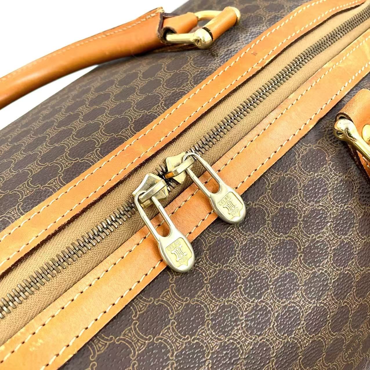 CELINEボストンバッグ マカダム柄 【CELINE】ボストンバッグ PVC