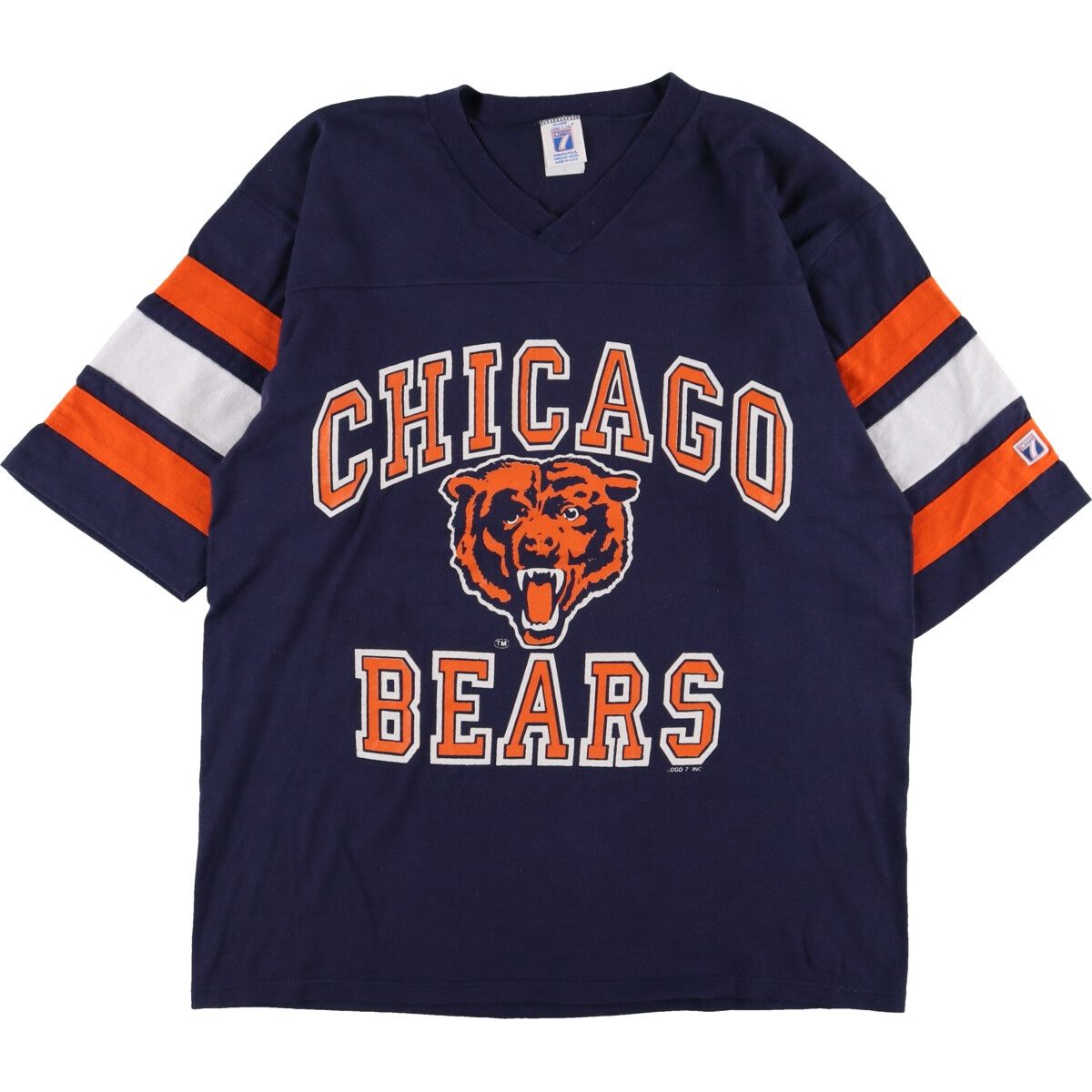 古着 80年代 LOGO7 NFL CHICAGO BEARS シカゴベアーズ Vネック 