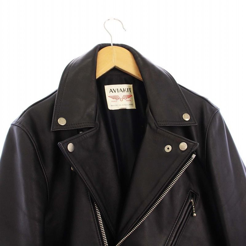 Aviakit レザー ジャケット 黒　ルイスレザー ルイスレザー ライダースジャケット Leather Jacket AVIAKIT