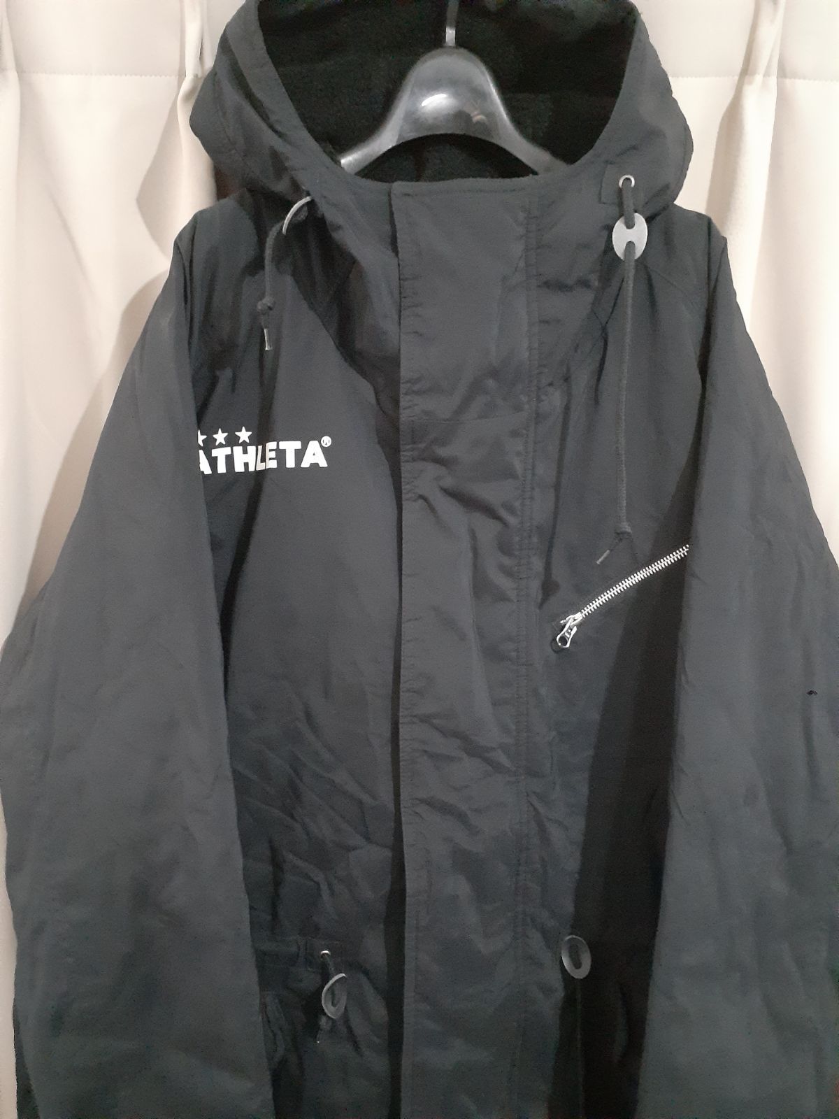 ATHLETA アスレタ 中綿 ベンチコート 黒 メンズ