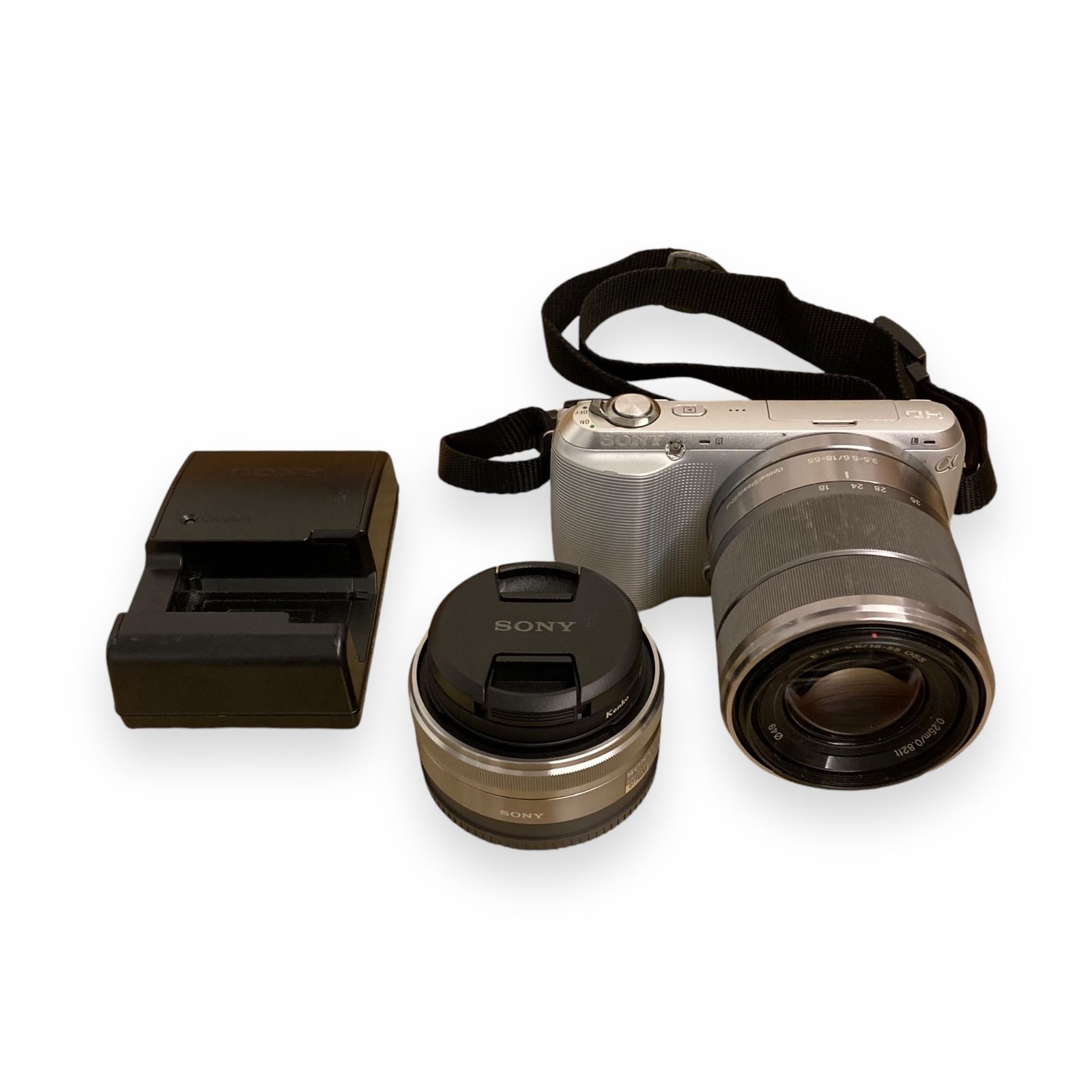 SONY NEX-C3D ダブル レンズキット デジタル一眼カメラ α NEX-C3 中古