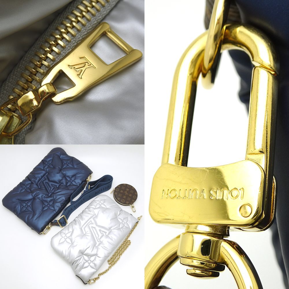 ルイ・ヴィトン LOUIS VUITTON マキシミュルティアクセソワール M21057 ショルダーバッグ LVピロー カプセルコレクション メタリック ネイビー メタリックシルバー / 350410【中古】 - メルカリ