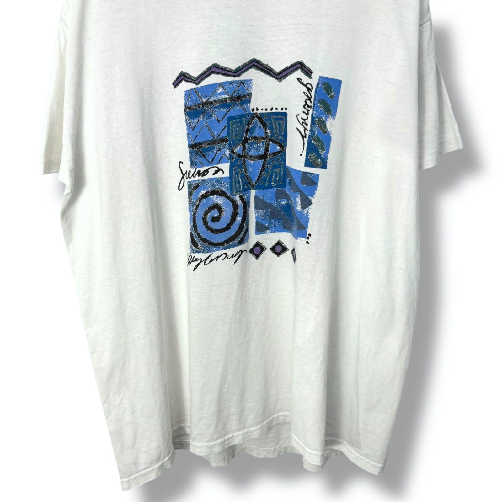 80s-90s Art Print T-Shirt 【M】 80年代 90年代 アート Tシャツ 古着 