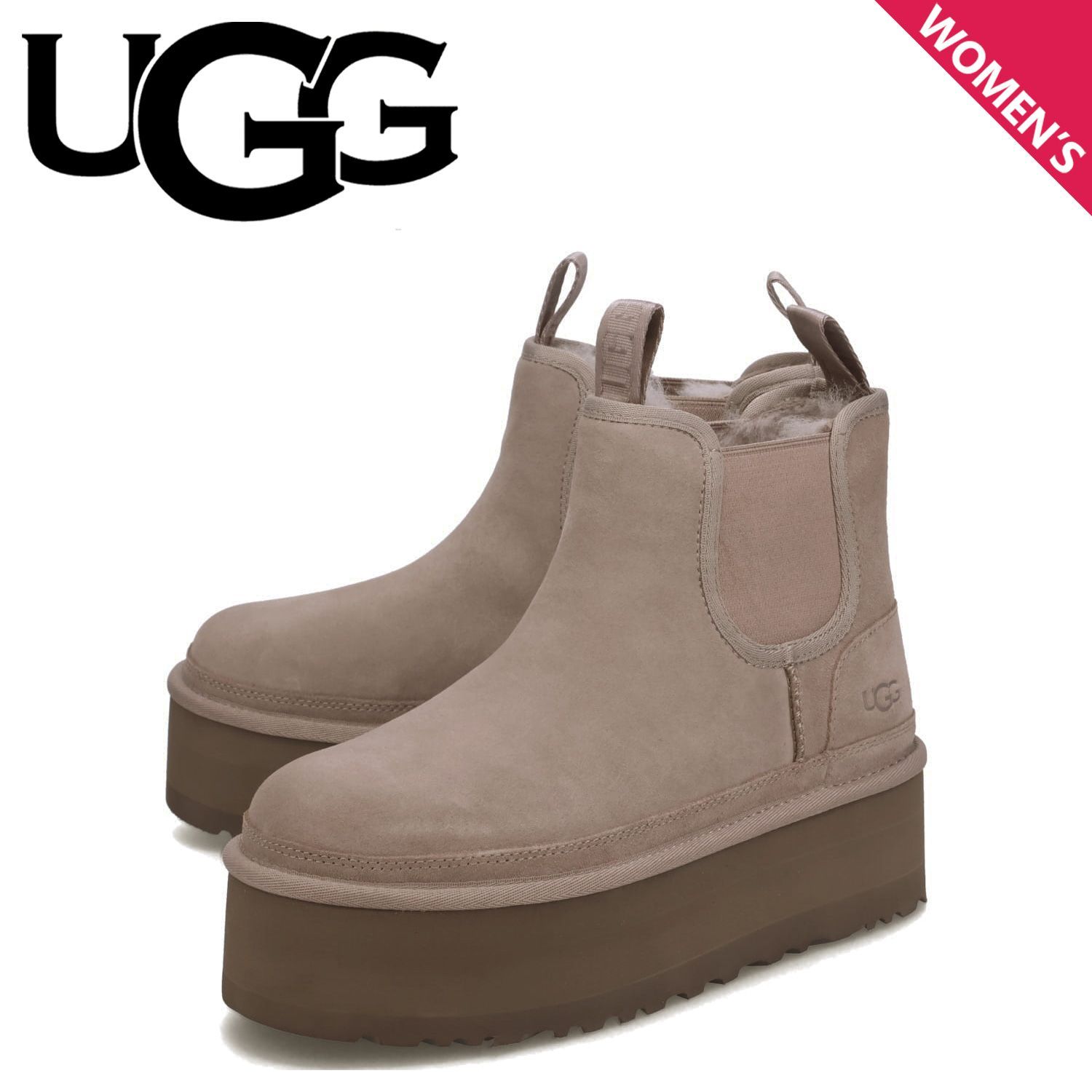 22cm-26cm】 アグ UGG ニューメル プラットフォーム チェルシー NEUMEL PLATFORM CHELSEA ブーツ ムートンブーツ  サイドゴア チェルシーブーツ - メルカリ