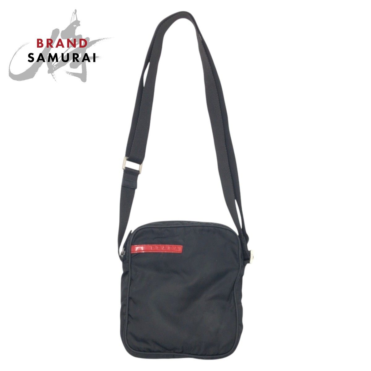 美品 PRADA プラダ プラダスポーツ ブラック 黒 ナイロン B8674 