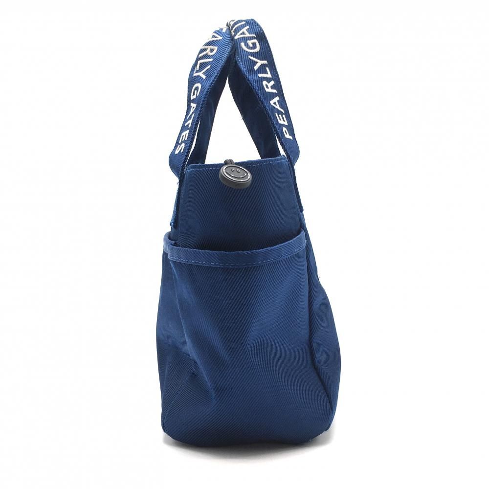 パーリーゲイツ カートバッグ ネイビー×白 持ち手ロゴ刺しゅう ニコ