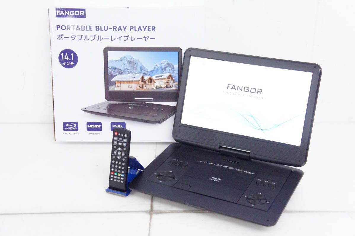 FANGOR 14.1インチ ポータブルブルーレイプレーヤー F-BR142