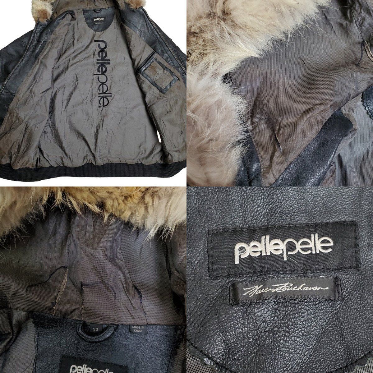 Pelle Pelle ペレペレ フードファー付 レザージャケット アウター JKT 
